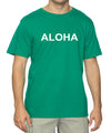 Tee ALOHA Hawaiian Word Green Shaka Time Hawaii