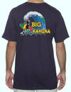 The Big Kahuna Waves Men T-shirt Navy Shaka Time Hawaii