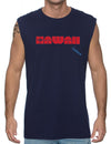 The Hawaii Shark Muscle Tee Navy Shaka Time Hawaii