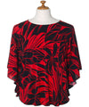 TIARE Blouse Caftan Poncho Tunic Red Mae Young Designs