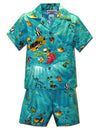 Toddler Boys 2 Piece Set Molokini Sea Life Turquoise Pacific Legend