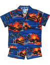 Toddler Boy's Clothes Set Kilauea Volcano Lava Royal RJC