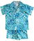 Toddler Boy's Clothes Set Tribal Tapa Plumeria Aqua RJC