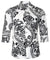 Tribal Polynesian 3/4 Sleeves Hawaiian White Shirt White Mae Young Designs