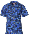 Tribal Tapa Land Hawaiian Shirt | Blue