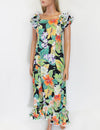 Tropical Forest Mirage Hawaiian Long Muumuu Black Dress Black Pacific Legends