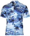 Tropical Island Diamond Tiki Hawaiian Shirt Blue Royal Creations