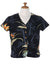 V-Neck Blouse Hawaiian Bamboo Paradise Black Paradise Found