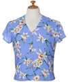 V-Neck Blouse Star Orchid Periwinkle Periwinkle Paradise Found