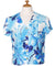 V-Neck Women's Hawaiian Shirt Watercolors Hibiscus Blue