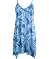 Viva Pineapples Scarf Hem Short Hawaiian Dress Blue RJC