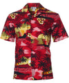 Waikiki Sunrise Aloha Shirt Red