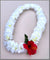 White Color Carnations Flower Silk Lei