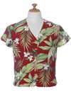 White Ginger V-Neck Blouse Red Paradise Found