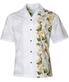 White Hibiscus Hawaiian Shirt Side Band Design White