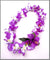 White Orchids Silk Flower Purple Lei