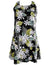 White Tiare A-Line Short Hawaiian Dress Back Cutout with Tie Black RJC