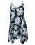 White Tiare Short Hawaiian Dress with Scarf Hem Black RJC