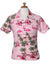 Tropical Flamingos Camp Shirt for Women Pink RJC