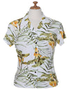 Women Hawaiian Shirt Napili White White Two Palms