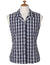 Women Sleeveless Blouse Palaka Top Navy Navy