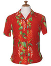 Women's Camp Hawaiian Shirt Birds of Paradise Red Hilo Hattie