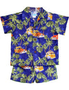 Woody Island Ride Toddler Boy's Clothes 2 Piece Cabana Set Navy RJC