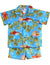 Woody Island Ride Toddler Boy's Clothes 2 Piece Cabana Set Ocean Blue RJC